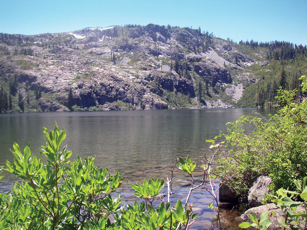 Mountain lake in Shasta-Trinity National Forest