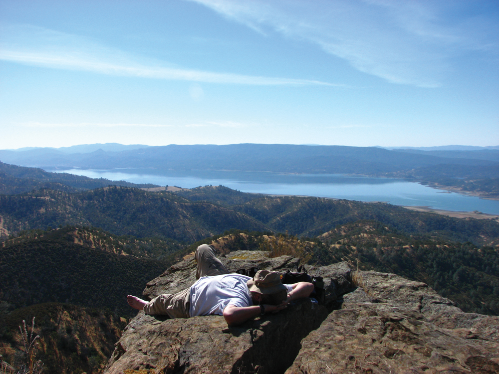 Resting on Blue Ridge, above Lake Berryessa