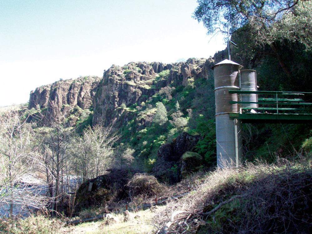 USGS gaging station in lower canyon area