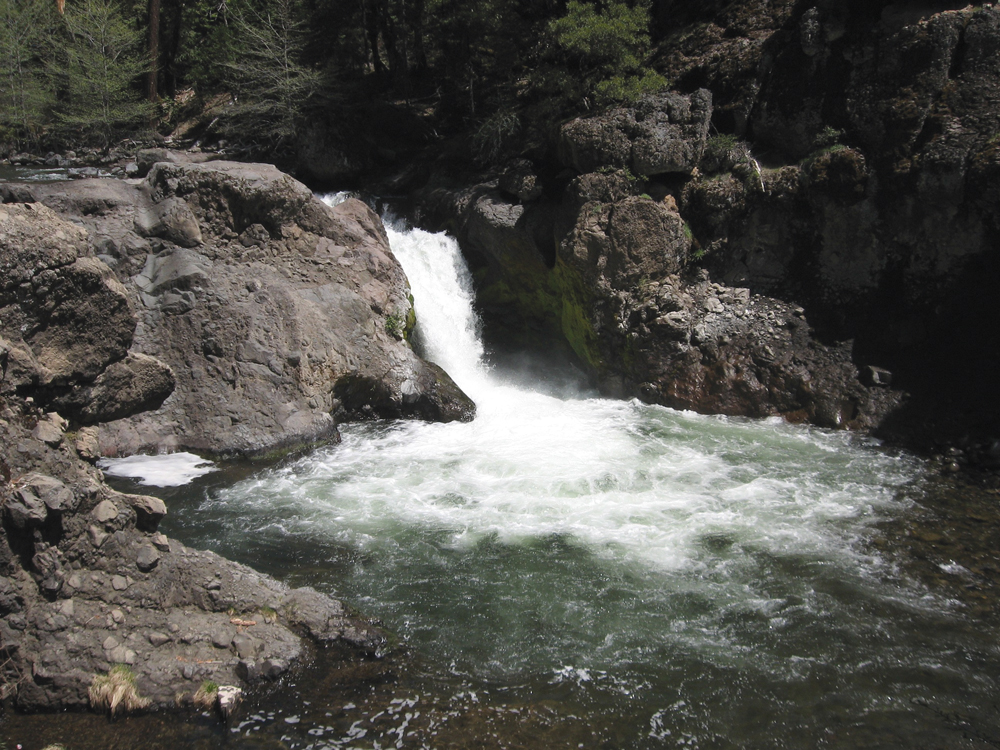 Upper Deer Creek Falls, upper limit of spring-run Chinook migration