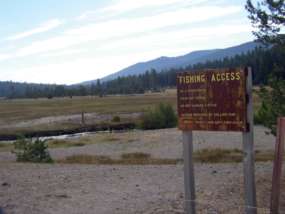 Deer Creek meadows, public fishing access