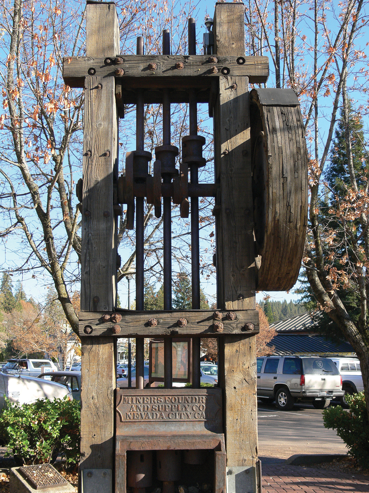 Grass Valley, three stamp mill used to crush gold-bearing ore