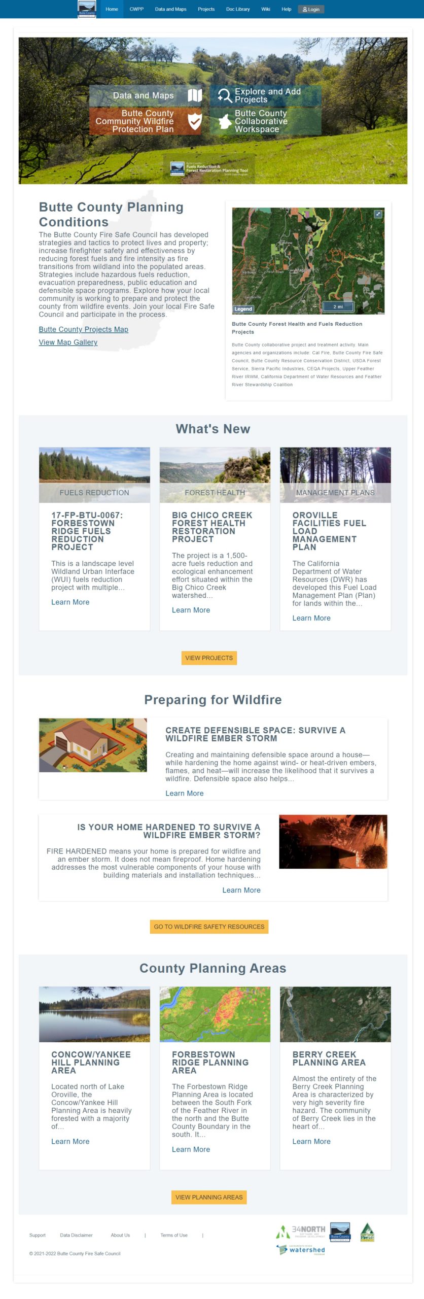 Butte County Fuels Reduction and Forest Restoration Planning Tool Home Page